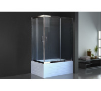 Душевой уголок Royal Bath RB 8100BP-T-CH 100х80 см, с прозрачными стеклами, правосторонний