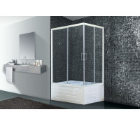 Душевой уголок Royal Bath RB 8100BP-T 100х80 см, с прозрачными стеклами, левосторонний