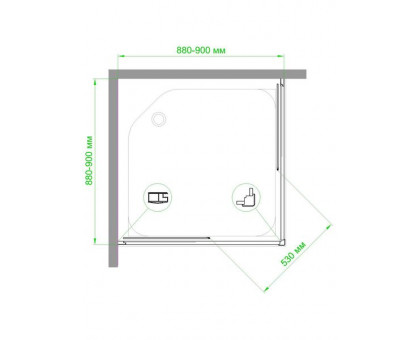 Душевой уголок Royal Bath RB HPD-C 90х90 см, с матовыми стеклами